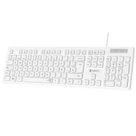 Subblim Teclado Business Slim Silencioso Blanco USB